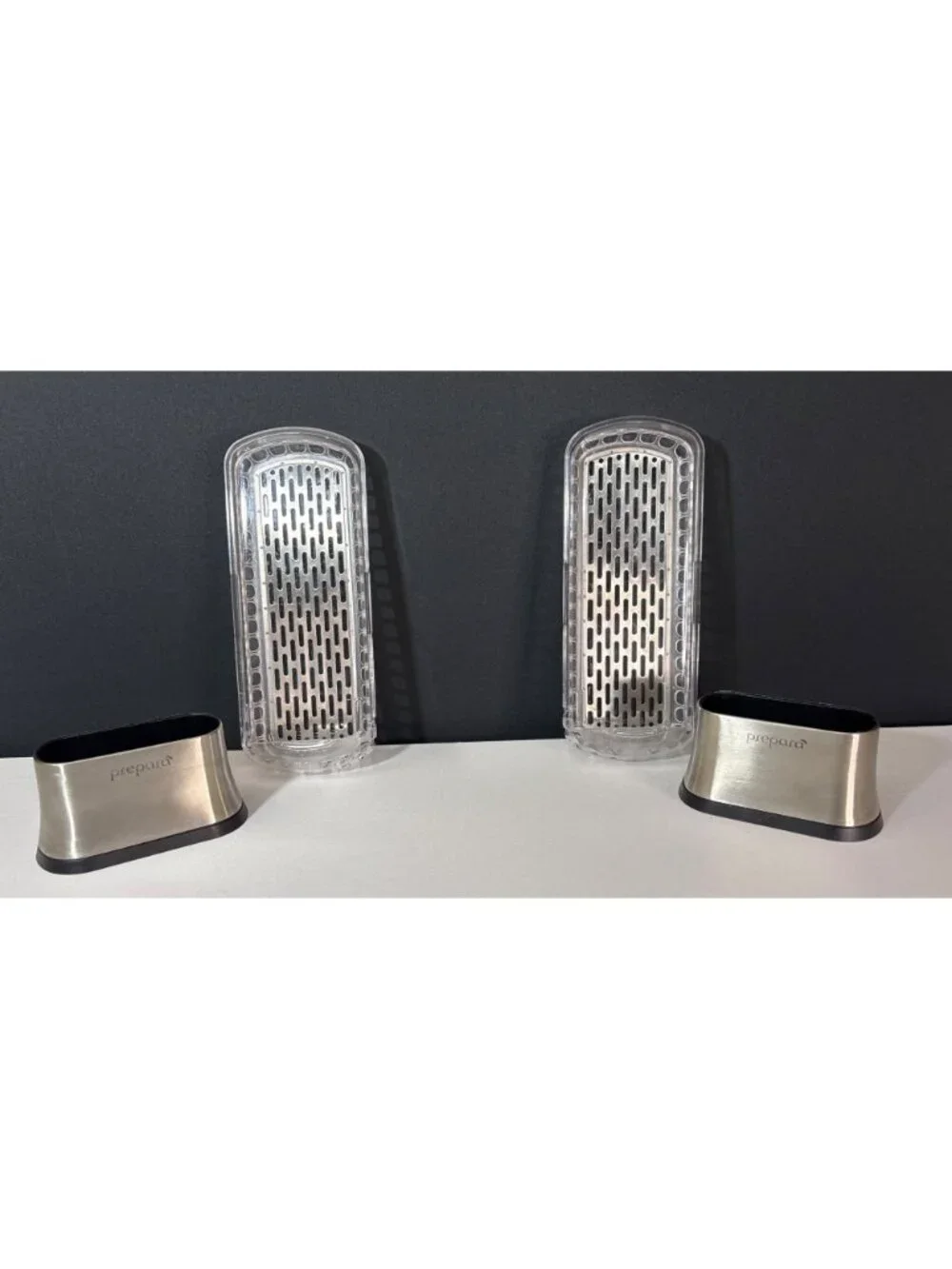 Prepara Herb Savor Food Preserver Stainless Storage Fresh Herb Container Set (2)